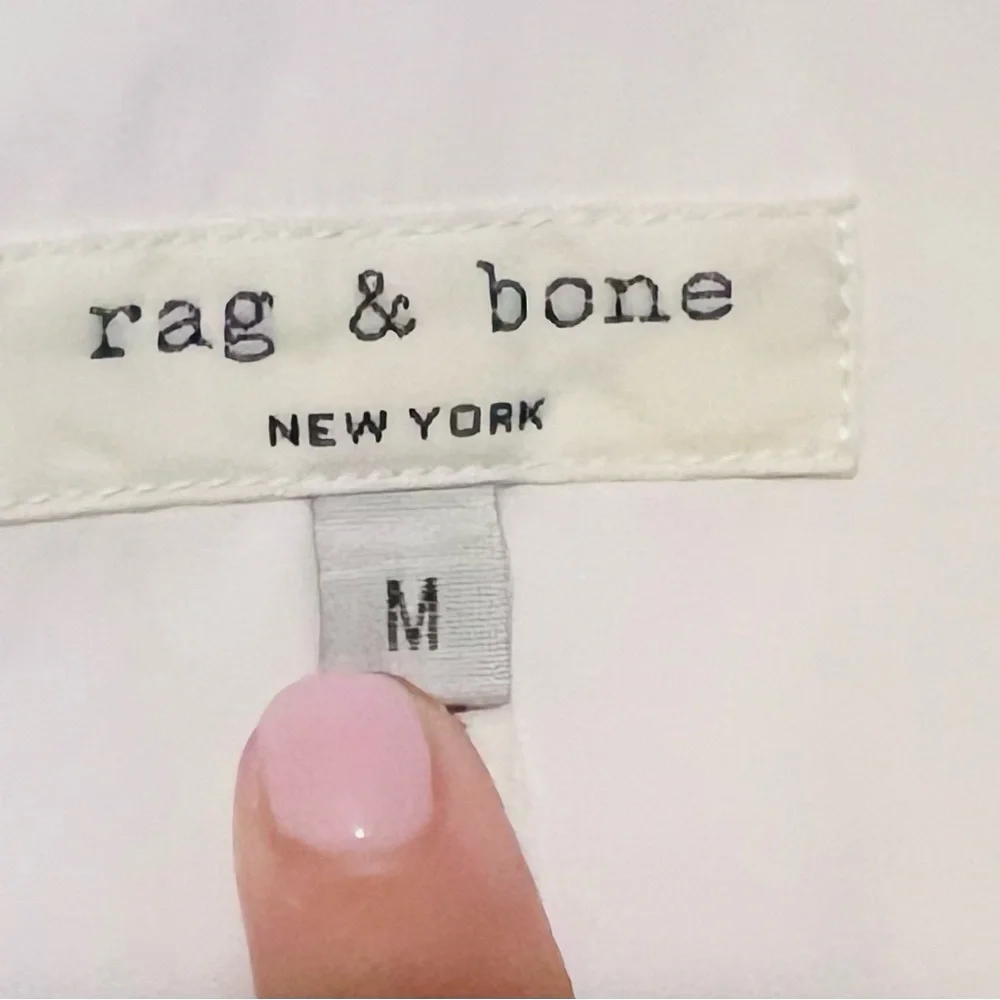 rag & bone White Zip-Up jacket/Blouse - Picture 2 of 3